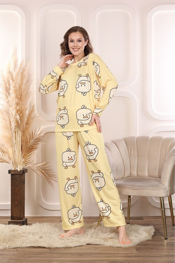 Sarı Civciv New Chick Süpersoft Kısa Kol Pijama Takımı - 5