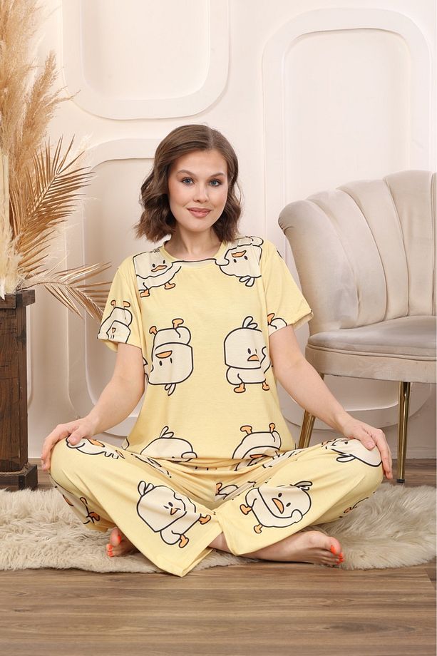 Sarı Civciv New Chick Süpersoft Kısa Kol Pijama Takımı - 6
