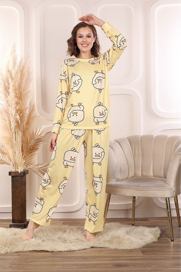 Sarı Civciv New Chick Süpersoft Uzun Kol Pijama Takımı - 7