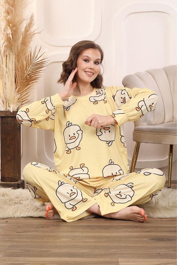 Sarı Civciv New Chick Süpersoft Uzun Kol Pijama Takımı - 2