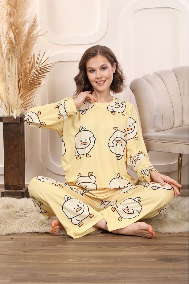 Sarı Civciv New Chick Süpersoft Uzun Kol Pijama Takımı - 4