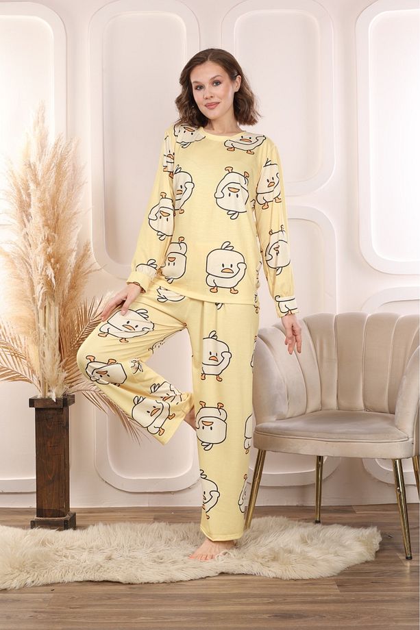 Sarı Civciv New Chick Süpersoft Kısa Kol Pijama Takımı - 7