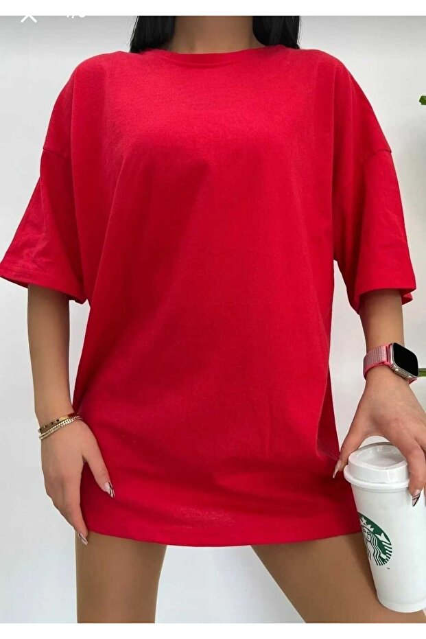 Μπλουζάκι Calipso Oversize Unisex Basic Red - 2