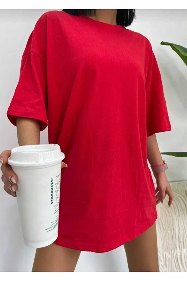 Μπλουζάκι Calipso Oversize Unisex Basic Red - 1