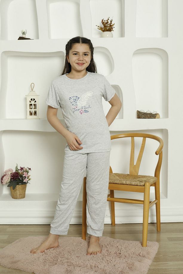 KIZ ÇOCUK PAMUKLU PİJAMA TAKIM - 5