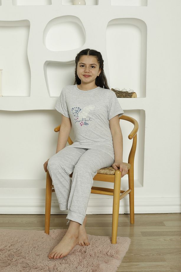 KIZ ÇOCUK PAMUKLU PİJAMA TAKIM - 3