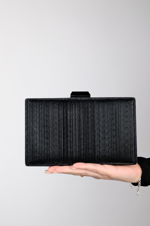 YADAYA Black Striped Women's Evening Bag