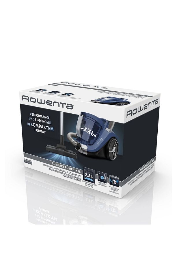 Torbasız kül torbası ROWENTA Compact Power XXL RO4881EA, 550W, Effitech, 2,5 l, 8,8 mavi - 2