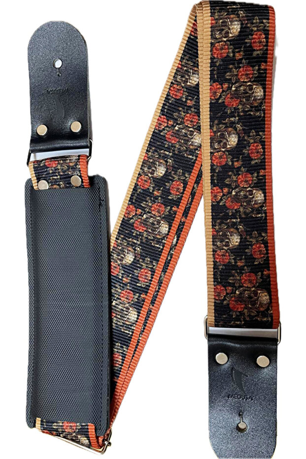 حزام جيتار من الجلد قابل للتعديل من Vintage Rose