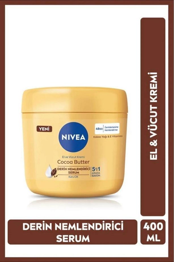 El ve Vücut Kremi Cocoa Butter 400 ml Nemlendirici Serum Kuru Cilt - 1