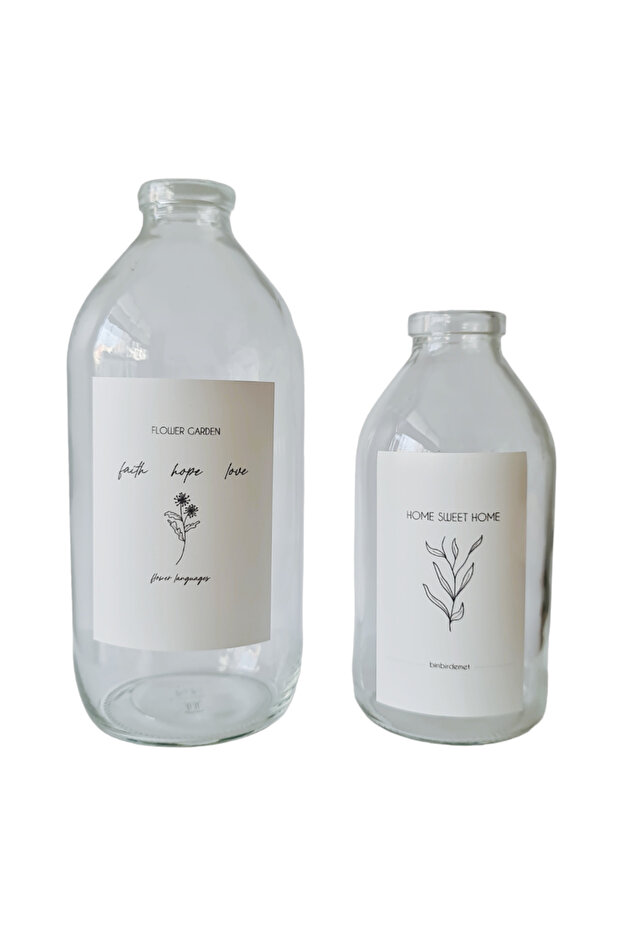 Set de 2 vaze decorative transparente - 6