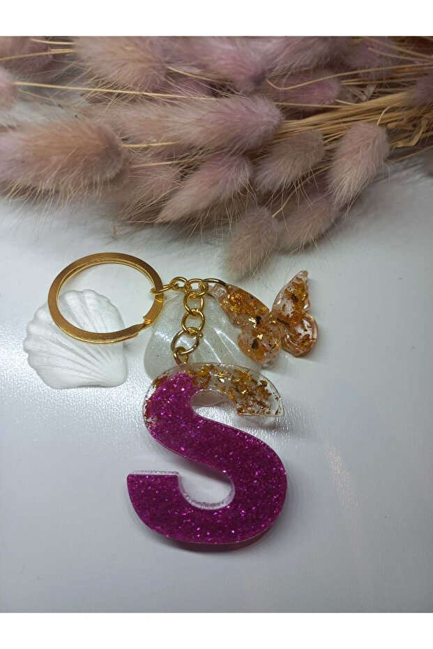 سلسلة مفاتيح Epoxy S مصنوعة يدويًا - 1