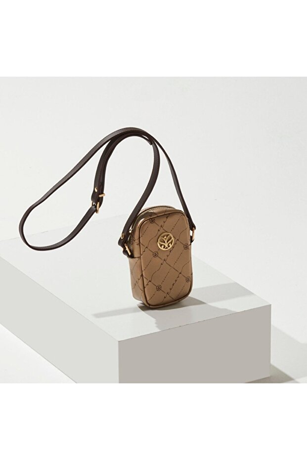 Altın Monogram Cüzdan Çanta - 1