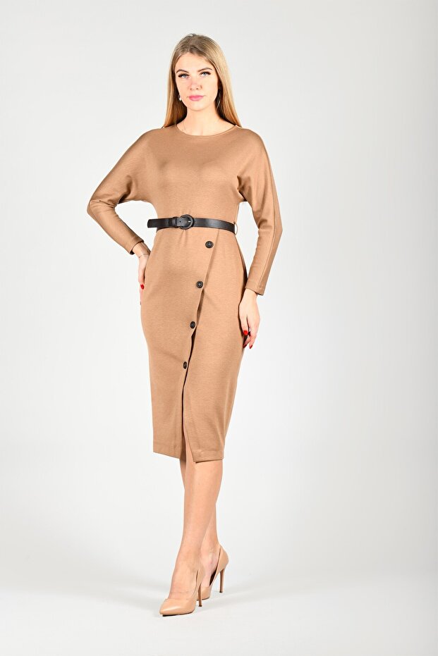 LE301 ELBİSE - Camel - 3