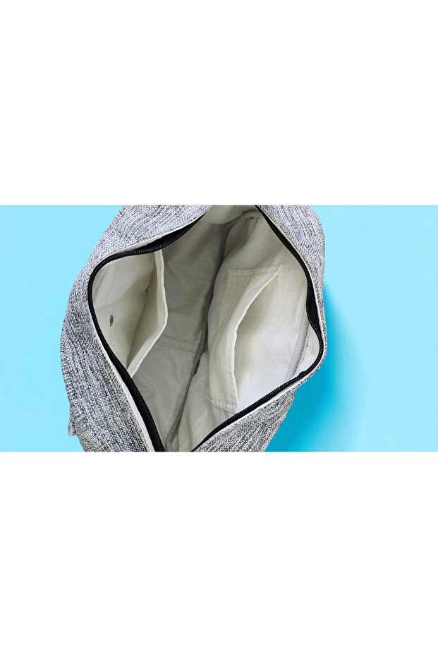 حقيبة كتف رمادية متعددة الأغراض - 5