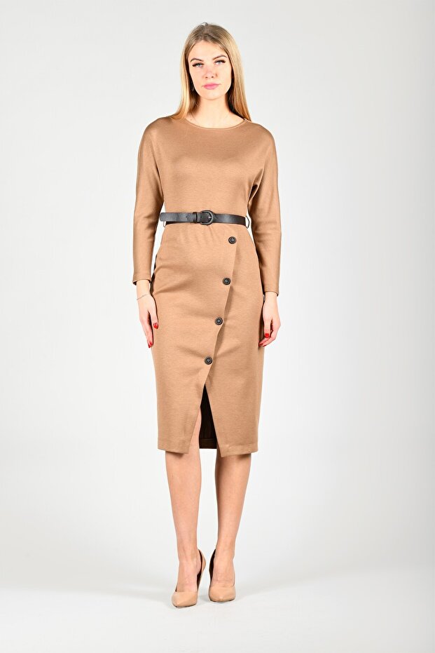 LE301 ELBİSE - Camel - 2