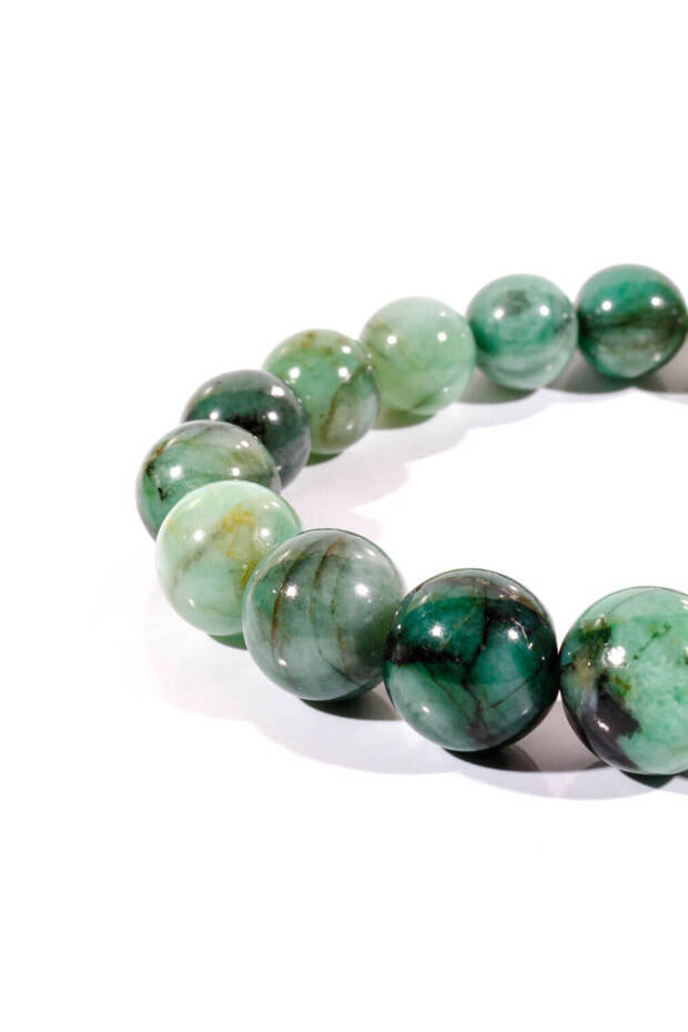 Pure Luxury: Unisex Original Emerald Natural Stone Bracelet