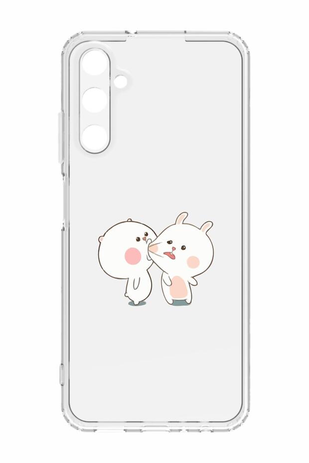Samsung Galaxy A05s Transparent Color Silicone Case with Print and Camera Protection