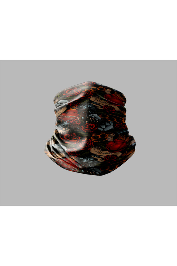 Skull Design Biker Buff Mask Outdoor Neck Gaiter Unisex Bandana