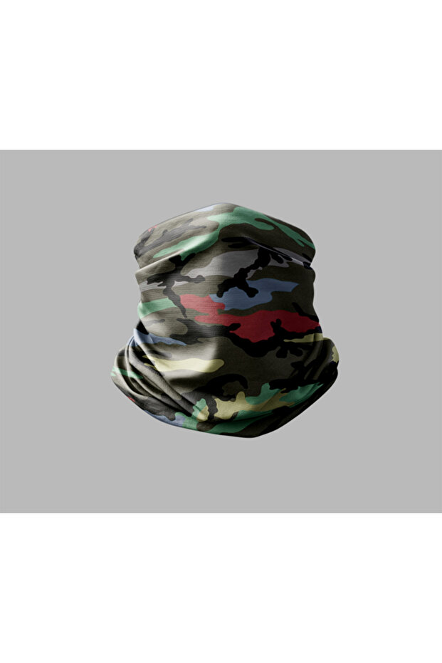 Camouflage Design Biker Buff Mask Outdoor Neck Gaiter Unisex Bandana