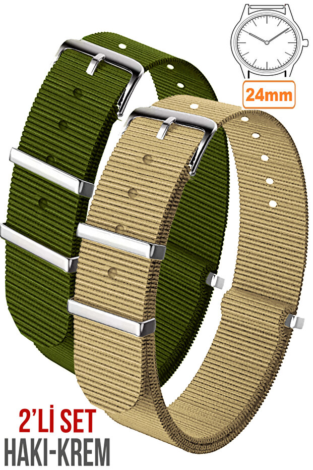 24mm Fossil-Welder-Casio-Seiko-Omega-Armani Watch Compatible Nato Textile Fabric Watch Band Nttek42