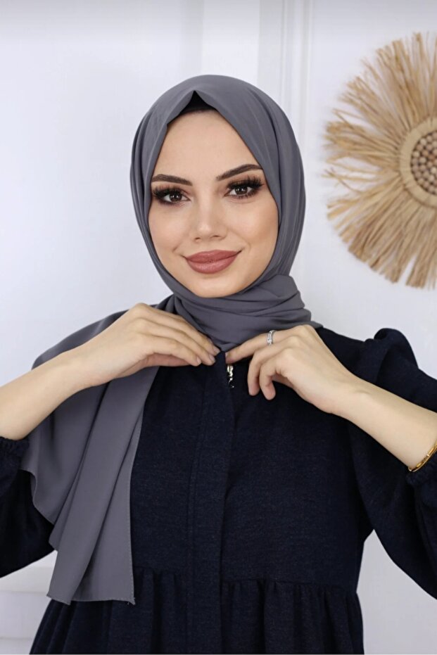 Hijab Hijab Medina Silk Shawl Anthracite