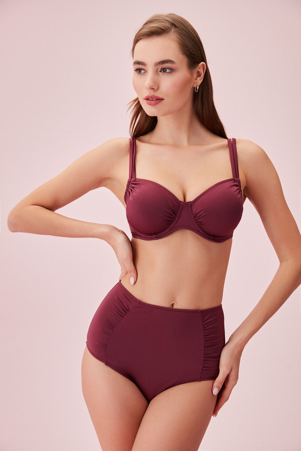 Balenli Körüklü Bikini Üst - 3