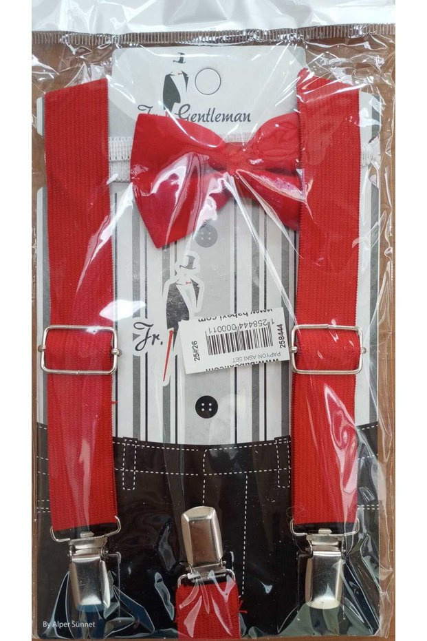 Children's Bow Tie Hanger Set Red