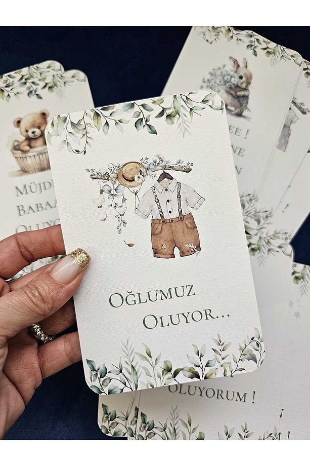 Hamile Aile Müjde Kartları Karışık Yazılar - 6