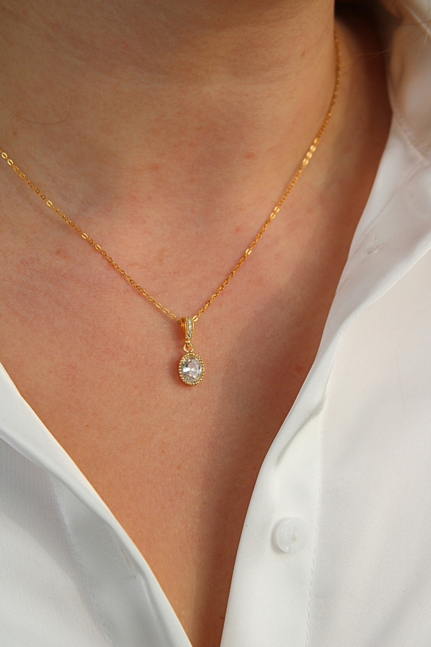 GOLD KOLYE ÇELİK 'DIAMOND' 26 CM