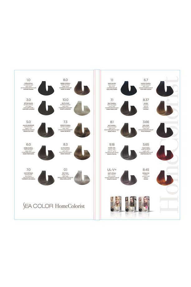 HOME COLORIST (EVDEKİ PROFESYONEL RENK UZMANINIZ) 2x50 ml + 30 ml Asistan tüp Saç Boyası - 5