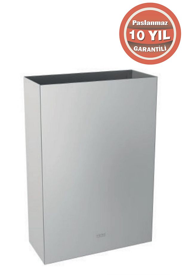 Paslanmaz Çelik 6 Litre Duvara Monte Açık Tip Banyo Lavabo Ve Mutfak Çöp Kovası SS304 - 1