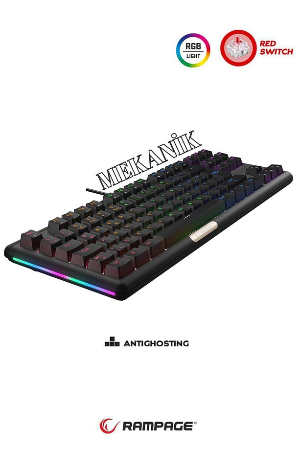 Claw Red Switch Rainbow TKL Mekanik Gaming Oyuncu Klavye ( Anti Ghosting ) - 3