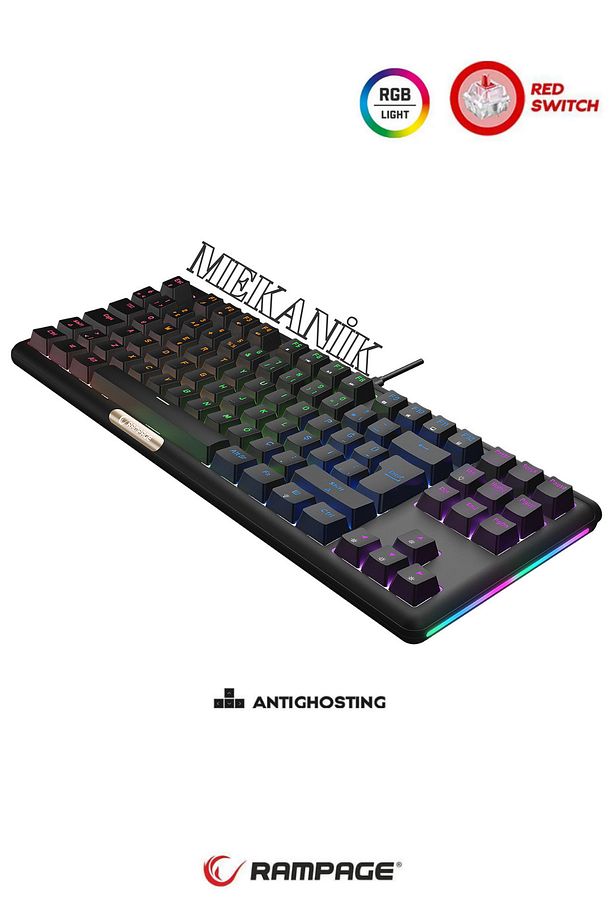 Claw Red Switch Rainbow TKL Mekanik Gaming Oyuncu Klavye ( Anti Ghosting ) - 5