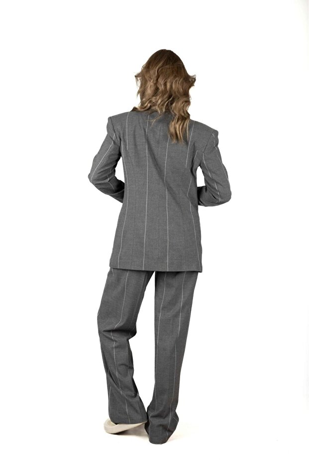 Çizgi Detaylı Ceket - 4