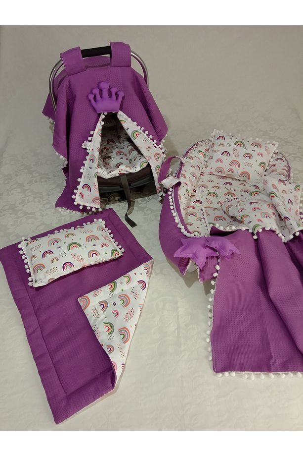 çift taraflı  Puset Örtüsü Puset Minderi Babynest ve yastık altaçma ve yastık battaniye - 1