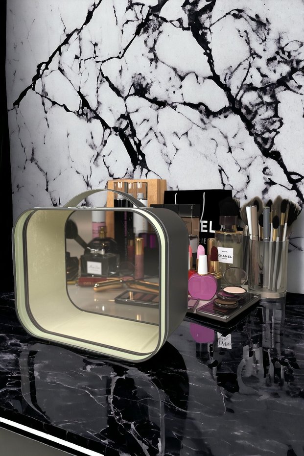 Makeup Brush and Cosmetic Bag Women's Travel Organizer Transparent Makeup Bag
