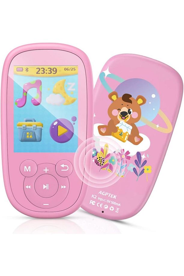 Pembe Tek Boynuzlu At Bluetooth MP3 Çalar Çocuklar İçin 2,4" Ekranlı, Hoparlörlü Müzik Çalar - 1