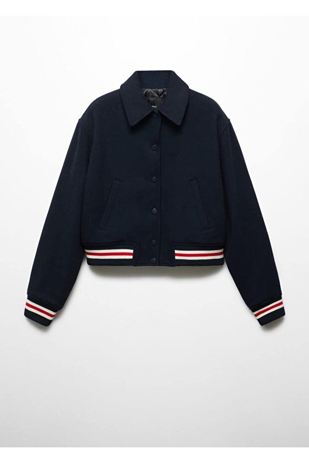 Oversize Yün Bomber Ceket - 3