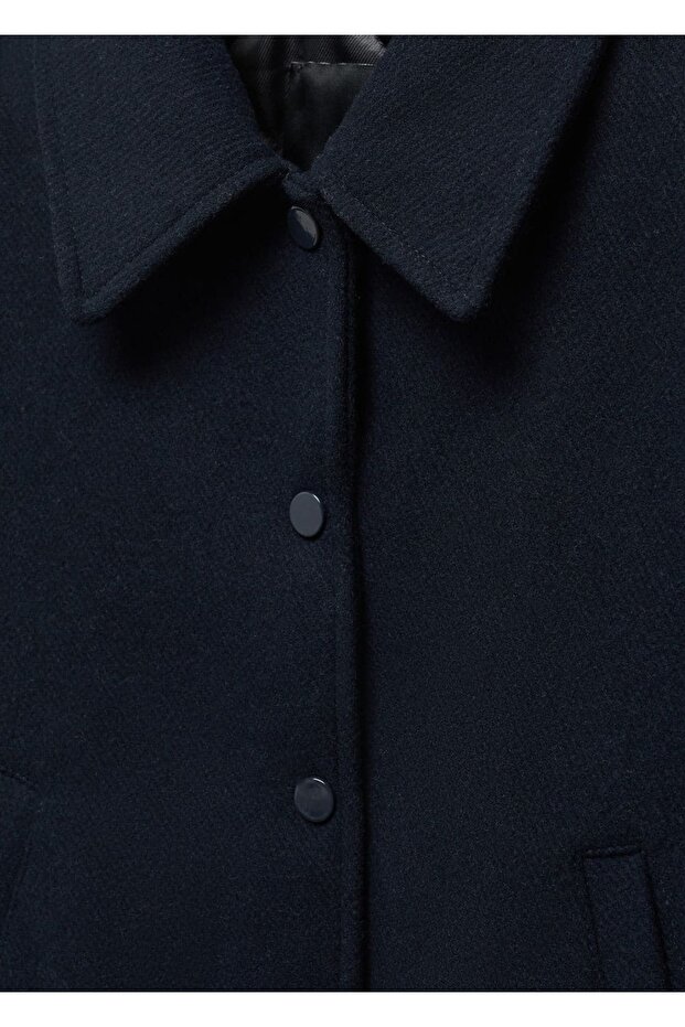 Oversize Yün Bomber Ceket - 6