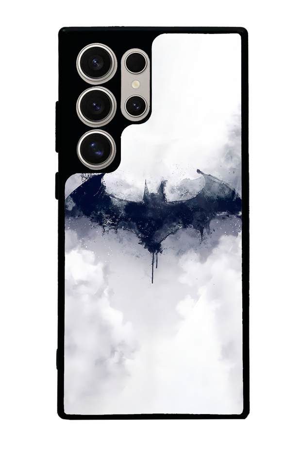 Samsung S24 Ultra White Batman Design Glossy Phone Case