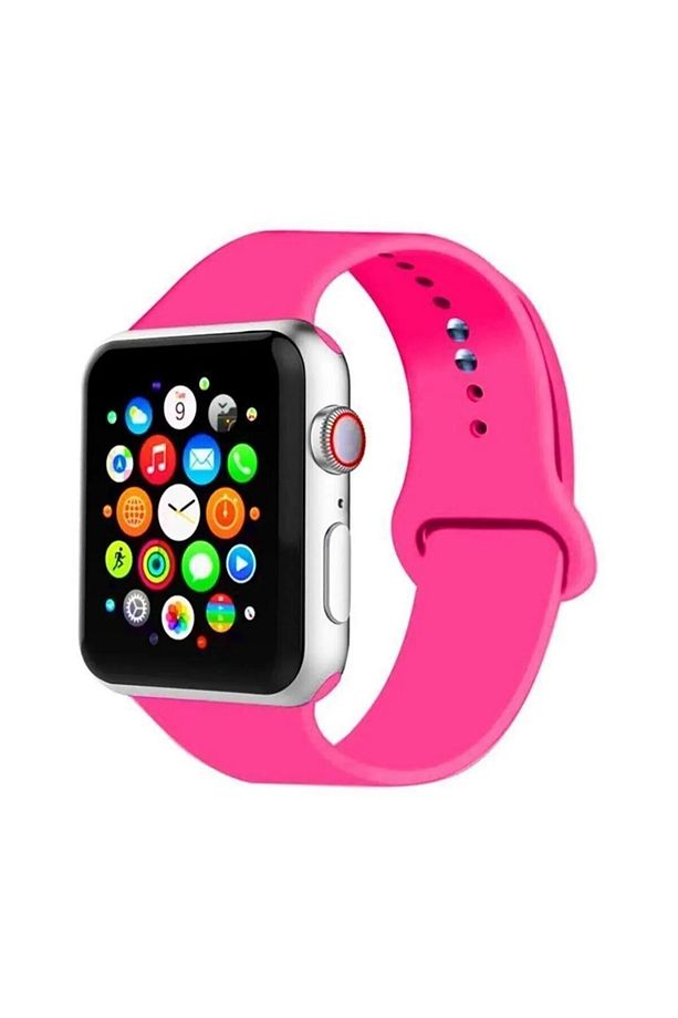 Apple Watch 4 5 6 7 8 9 10 Se 38 40 41mm Kordon Kayış 3 Adet Set Bileklik Klasik Kaliteli Silikon - 2