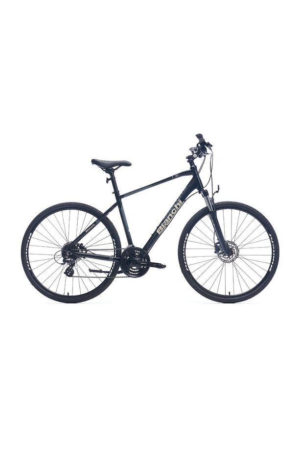 T0018fs-d - 28 Jant 47cm (M) Kadro Hibrit Bisiklet - Siyah Bej - 1