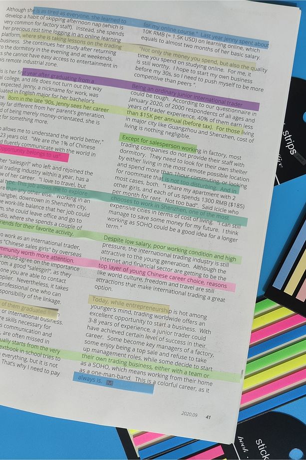 Uzun Şerit Yarı Şeffaf Yapışkanlı Post it,index,sticker - 3
