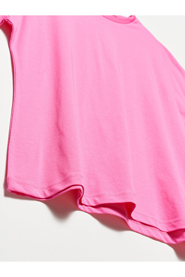 3683 Basic T-shirt-pembe - 3