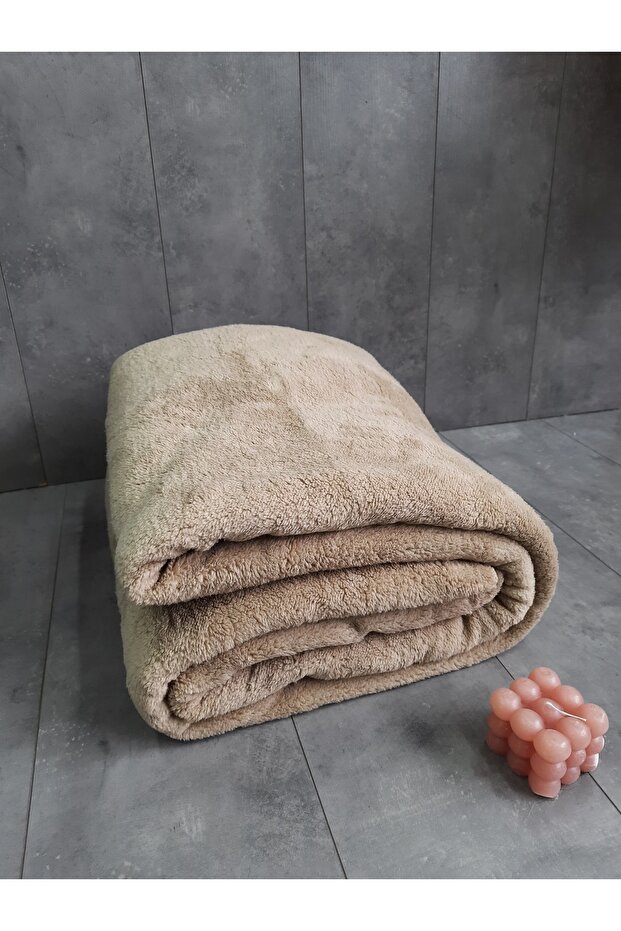Aurora Mink Color Welsoft Plush Double Blanket 185 X 220 cm