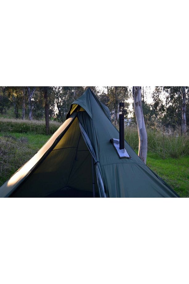 Mega XL Hot Tent Teepee Soba Çıkışlı Çadır V2 Haki - 4