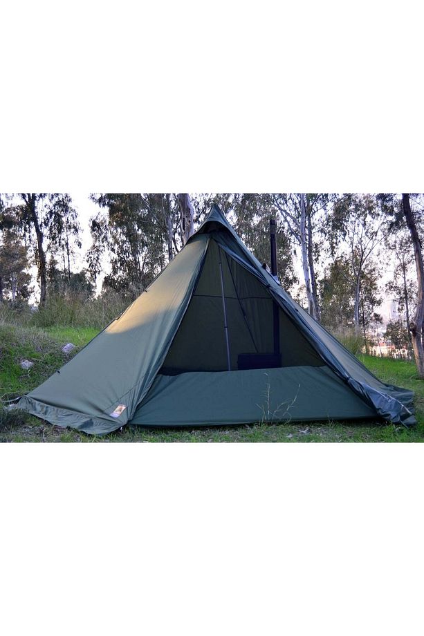 Mega XL Hot Tent Teepee Soba Çıkışlı Çadır V2 Haki - 3