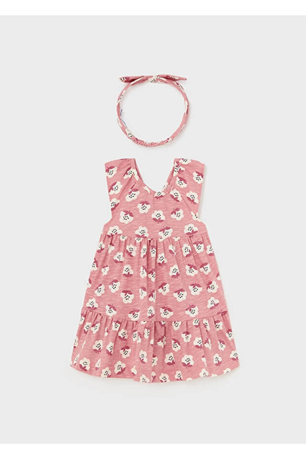 pink ribbon printed Mayoral dress