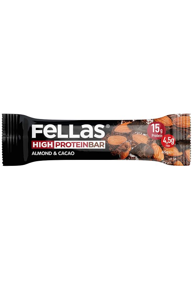 Yüksek Protein Bar - Bademli ve Kakaolu 45 gr x 12 Adet - 4